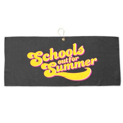 Retro School's Out For Summer Large Microfiber Waffle Golf Towel