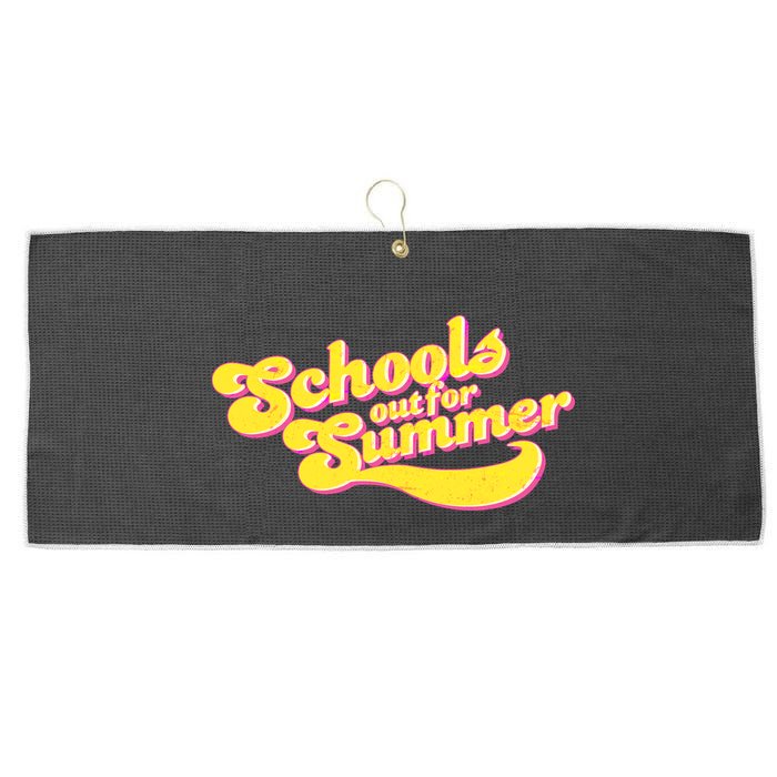 Retro School's Out For Summer Large Microfiber Waffle Golf Towel