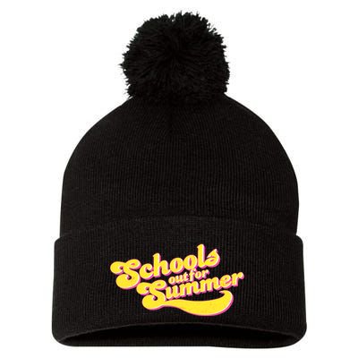 Retro School's Out For Summer Pom Pom 12in Knit Beanie