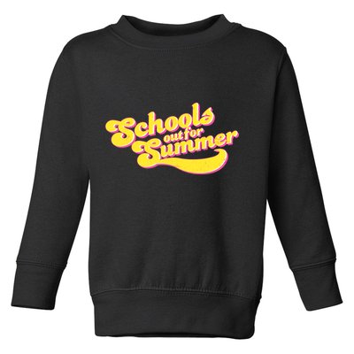 Retro School's Out For Summer Toddler Sweatshirt