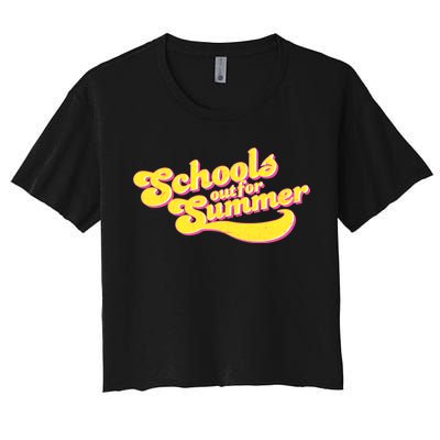 Retro School's Out For Summer Women's Crop Top Tee