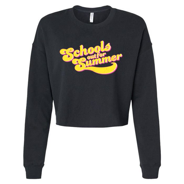 Retro School's Out For Summer Cropped Pullover Crew