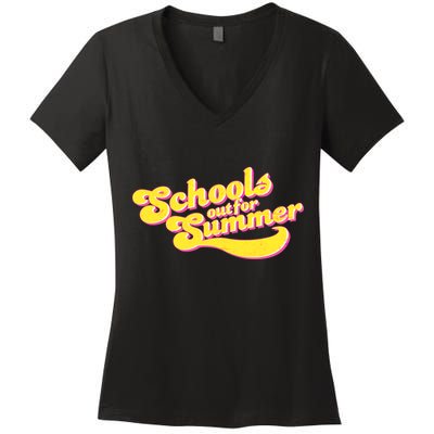 Retro School's Out For Summer Women's V-Neck T-Shirt