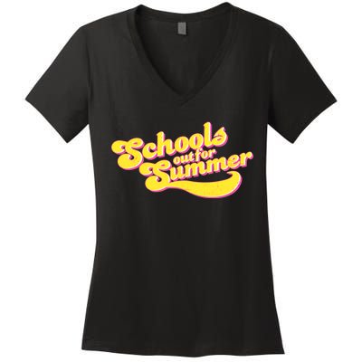 Retro School's Out For Summer Women's V-Neck T-Shirt