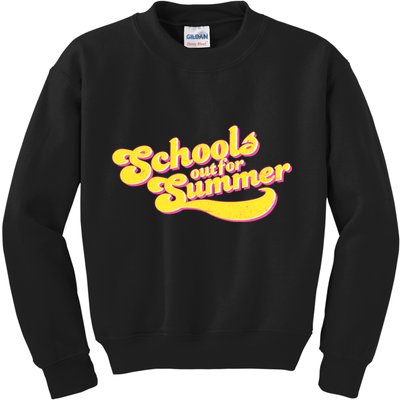 Retro School's Out For Summer Kids Sweatshirt