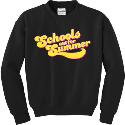 Retro School's Out For Summer Kids Sweatshirt