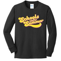 Retro School's Out For Summer Kids Long Sleeve Shirt