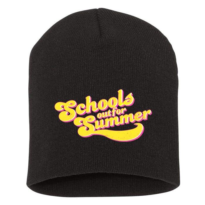 Retro School's Out For Summer Short Acrylic Beanie