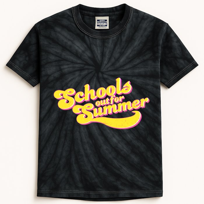 Retro School's Out For Summer Kids Tie-Dye T-Shirt