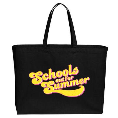 Retro School's Out For Summer Cotton Canvas Jumbo Tote