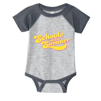 Retro School's Out For Summer Infant Baby Jersey Bodysuit