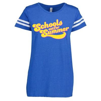 Retro School's Out For Summer Enza Ladies Jersey Football T-Shirt