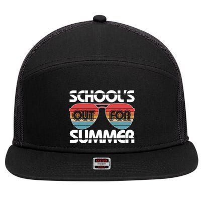 Retro School's Out For Summer Aviator Sunglasses 7 Panel Mesh Trucker Snapback Hat