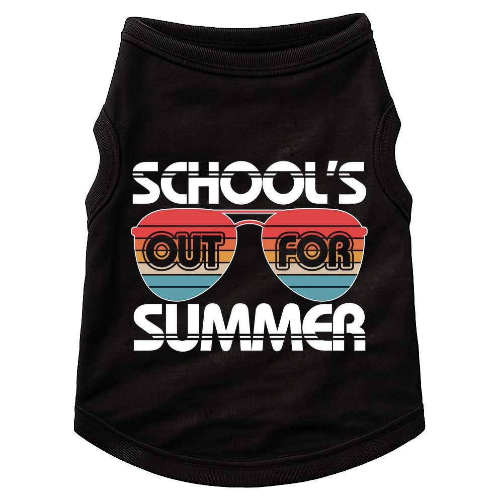 Retro School's Out For Summer Aviator Sunglasses Doggie Tank