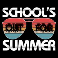 Retro School's Out For Summer Aviator Sunglasses Backpack