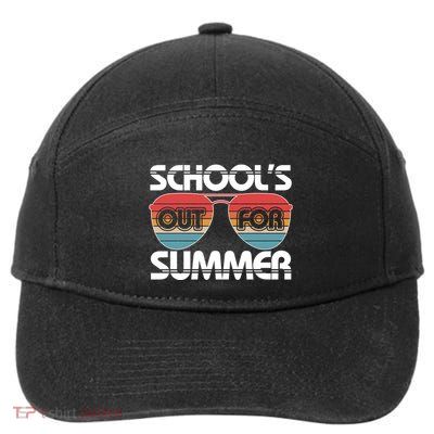 Retro School's Out For Summer Aviator Sunglasses 7-Panel Snapback Hat