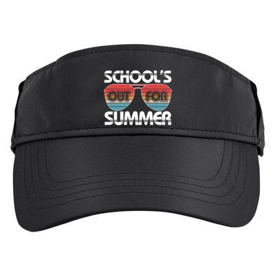 Retro School's Out For Summer Aviator Sunglasses Adult Drive Performance Visor