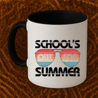 Retro School's Out For Summer Aviator Sunglasses Mug