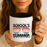 Retro School's Out For Summer Aviator Sunglasses Mug