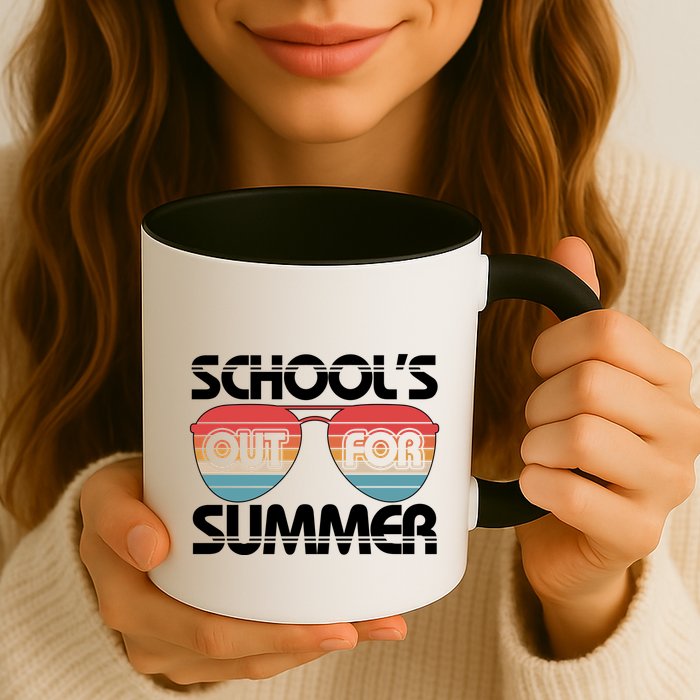 Retro School's Out For Summer Aviator Sunglasses Mug