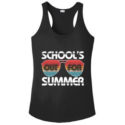 Retro School's Out For Summer Aviator Sunglasses Ladies PosiCharge Competitor Racerback Tank