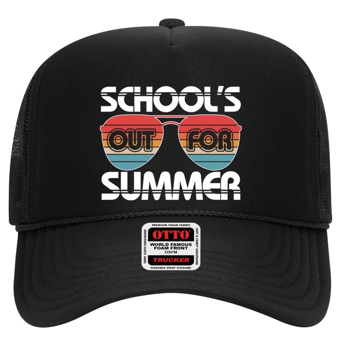 Retro School's Out For Summer Aviator Sunglasses Trucker Hat