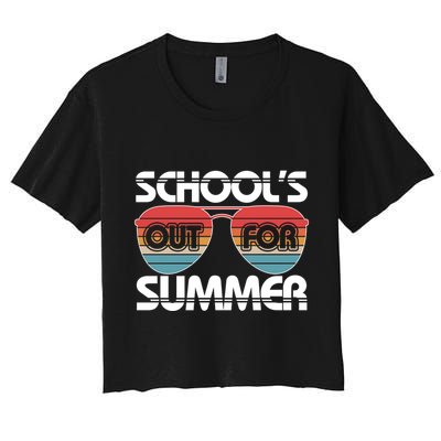 Retro School's Out For Summer Aviator Sunglasses Crop Top