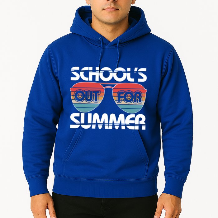 Retro School's Out For Summer Aviator Sunglasses Hoodie