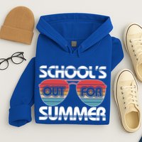 Retro School's Out For Summer Aviator Sunglasses Hoodie