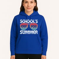 Retro School's Out For Summer Aviator Sunglasses Hoodie