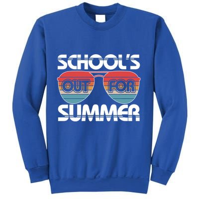 Retro School's Out For Summer Aviator Sunglasses Sweatshirt