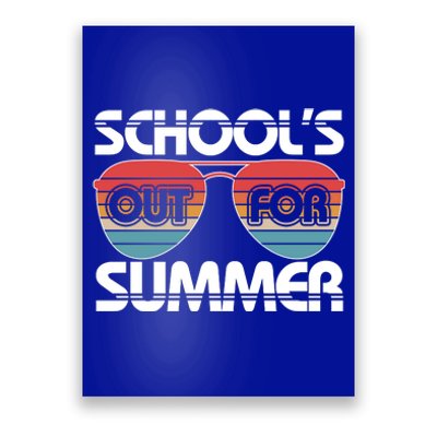 Retro School's Out For Summer Aviator Sunglasses Poster