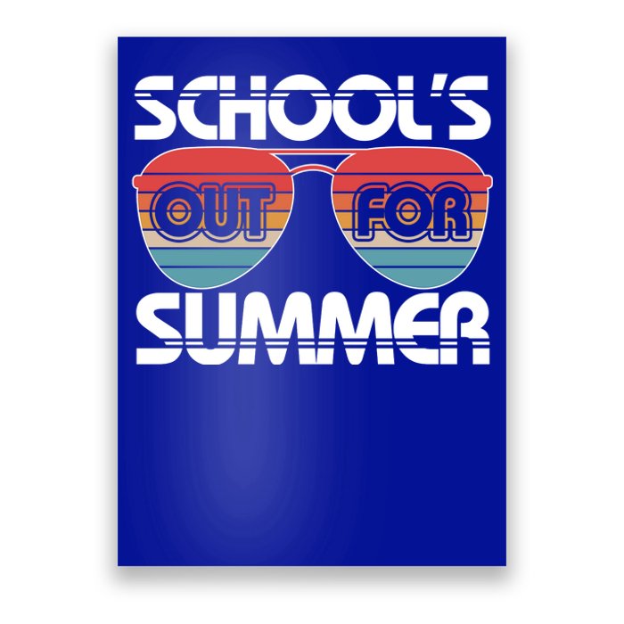 Retro School's Out For Summer Aviator Sunglasses Poster