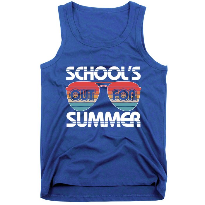 Retro School's Out For Summer Aviator Sunglasses Tank Top