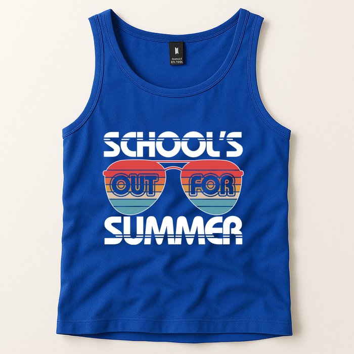 Retro School's Out For Summer Aviator Sunglasses Tank Top