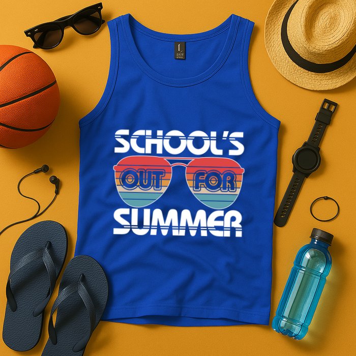 Retro School's Out For Summer Aviator Sunglasses Tank Top