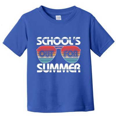 Retro School's Out For Summer Aviator Sunglasses Toddler T-Shirt