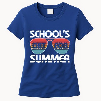 Retro School's Out For Summer Aviator Sunglasses Womens T-Shirt