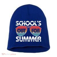 Retro School's Out For Summer Aviator Sunglasses Short Acrylic Beanie