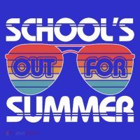 Retro School's Out For Summer Aviator Sunglasses Short Acrylic Beanie