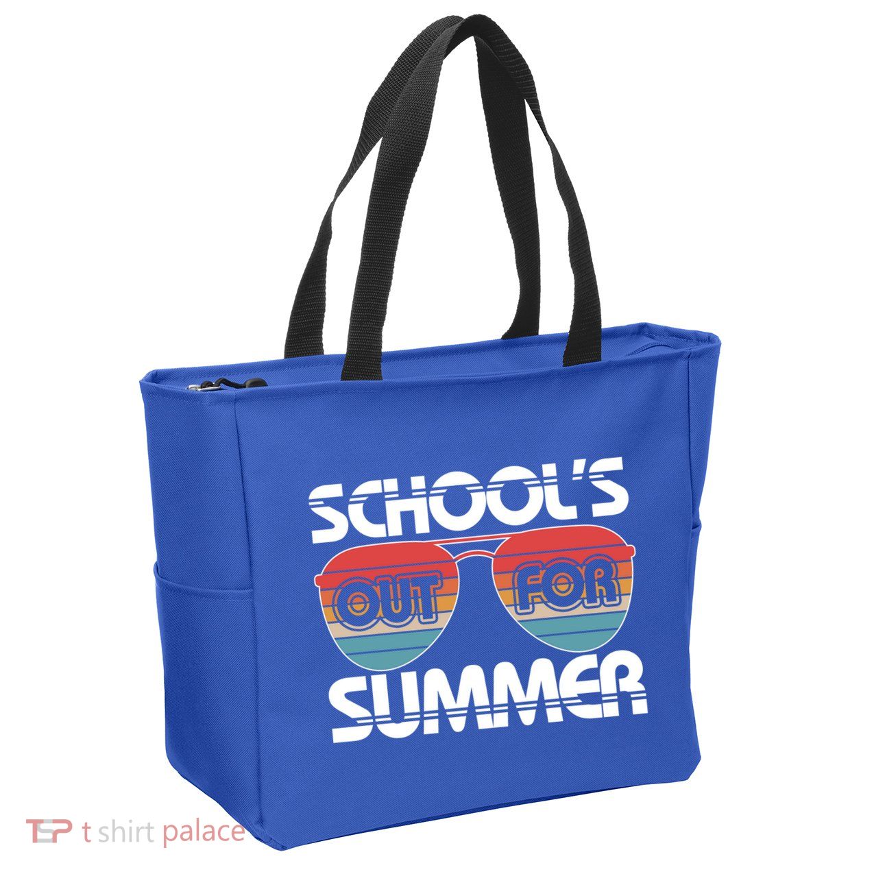 Retro School's Out For Summer Aviator Sunglasses Zip Tote Bag