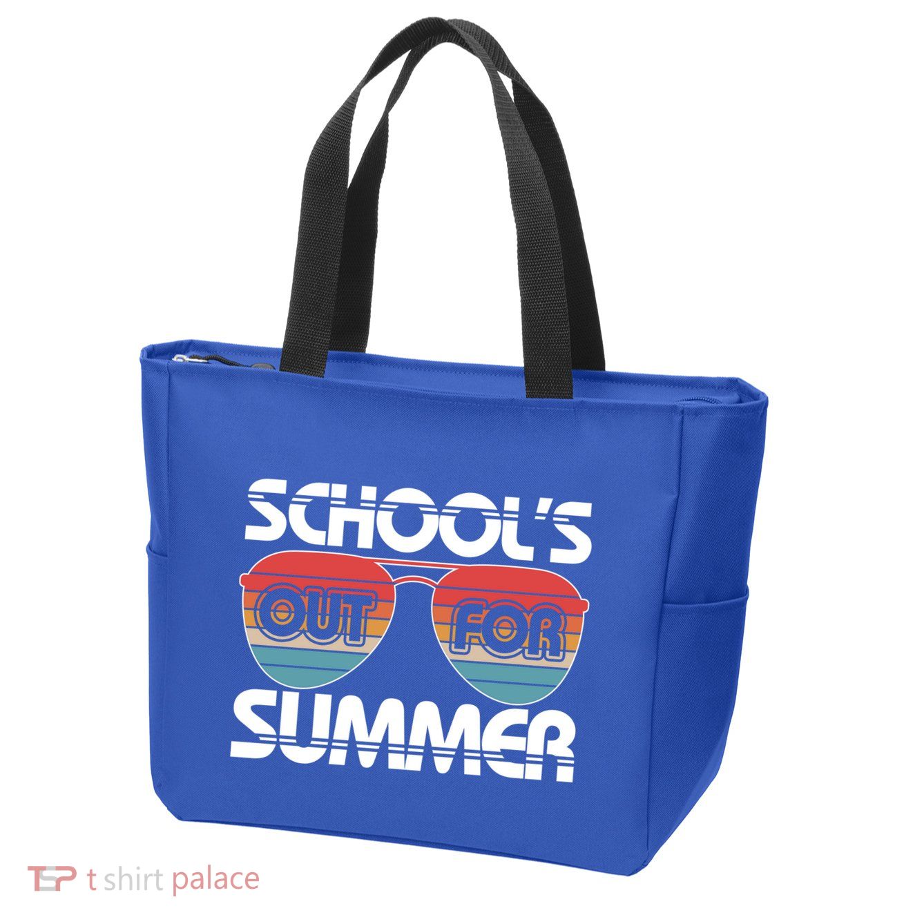 Retro School's Out For Summer Aviator Sunglasses Zip Tote Bag