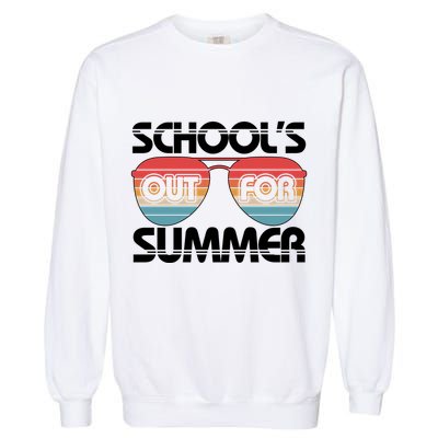 Retro School's Out For Summer Aviator Sunglasses Garment-Dyed Sweatshirt