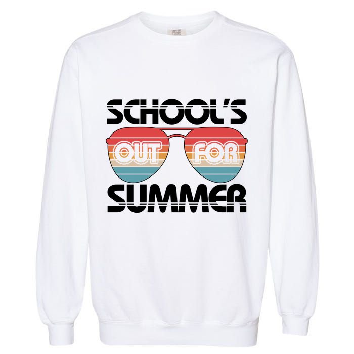 Retro School's Out For Summer Aviator Sunglasses Garment-Dyed Sweatshirt