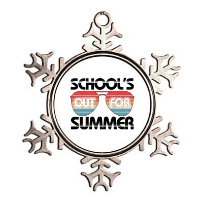 Retro School's Out For Summer Aviator Sunglasses Metallic Star Ornament