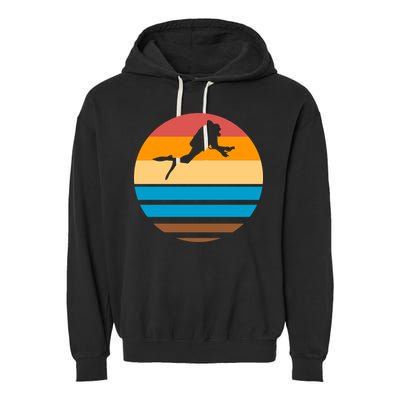 Retro Scuba Diving Garment-Dyed Fleece Hoodie
