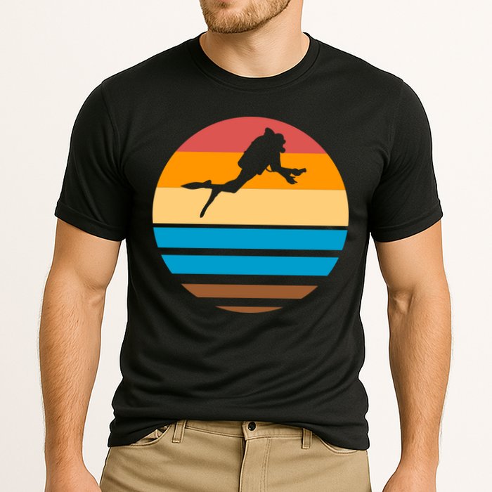 Retro Scuba Diving Performance Shirt