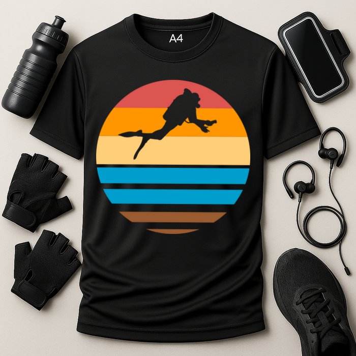 Retro Scuba Diving Performance Shirt