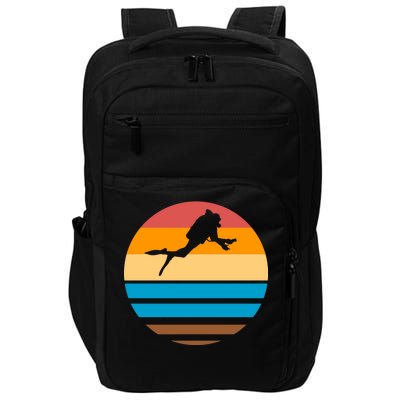 Retro Scuba Diving Impact Tech Backpack