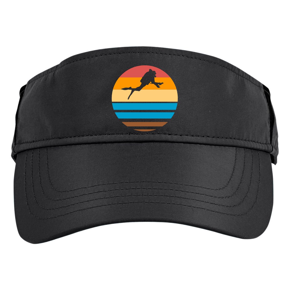 Retro Scuba Diving Adult Drive Performance Visor